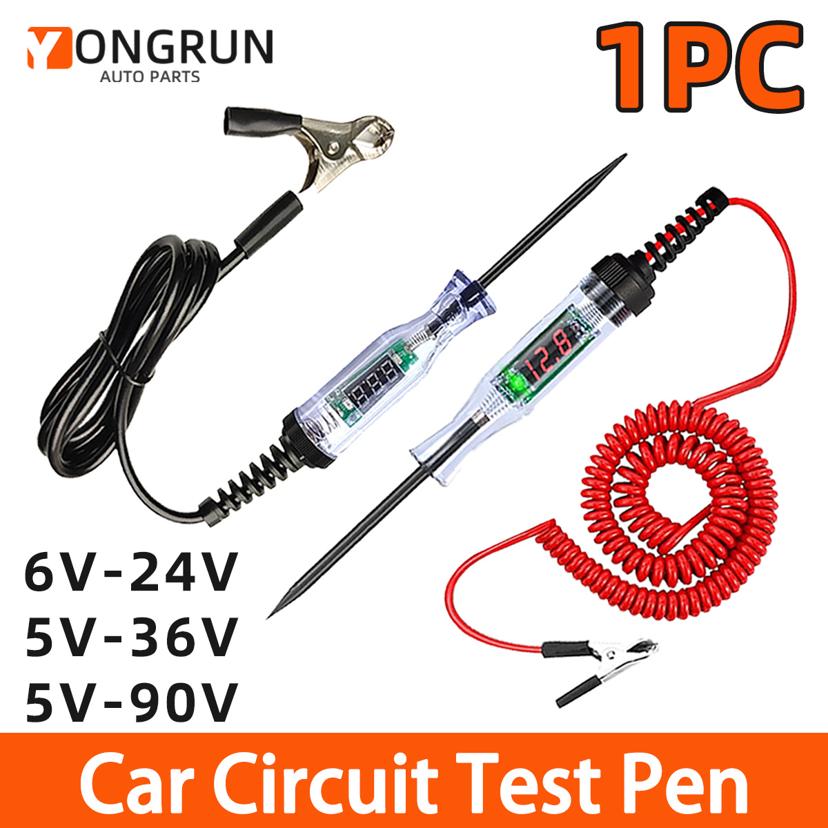 YONGRUN 1個 自動車電圧回路テスター デジタルLED - Car Diagnostic Tool のレビューと価格